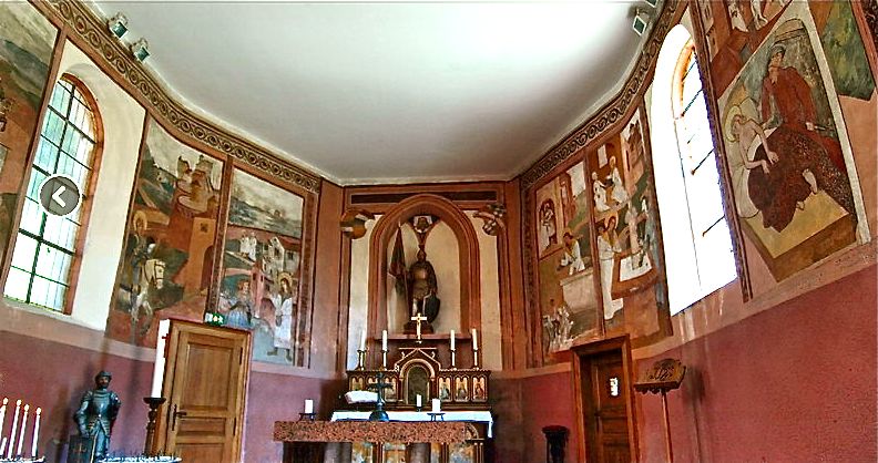 Interieur de la chapelle du Saint Gangolphe